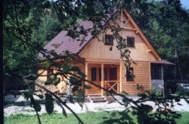 Dom z drewna w górach