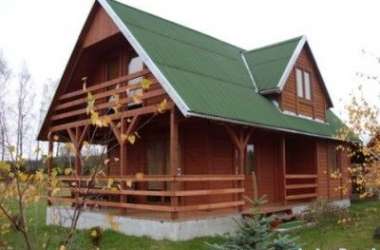 Kaszuby - Gowidlino - domek drewniany z kominkiem